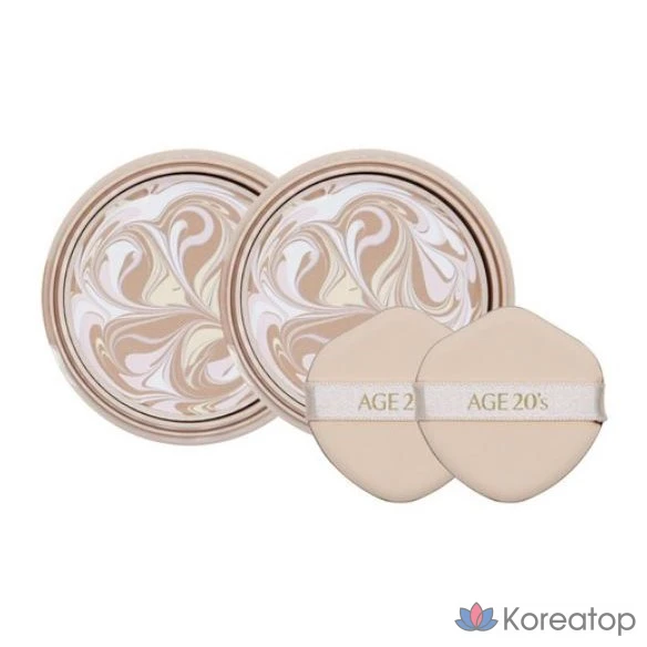 Сменный блок AGE 20S Signature Essence Cover Pact, 14 г, 2 шт., уровень увлажнения 21, 1 шт.