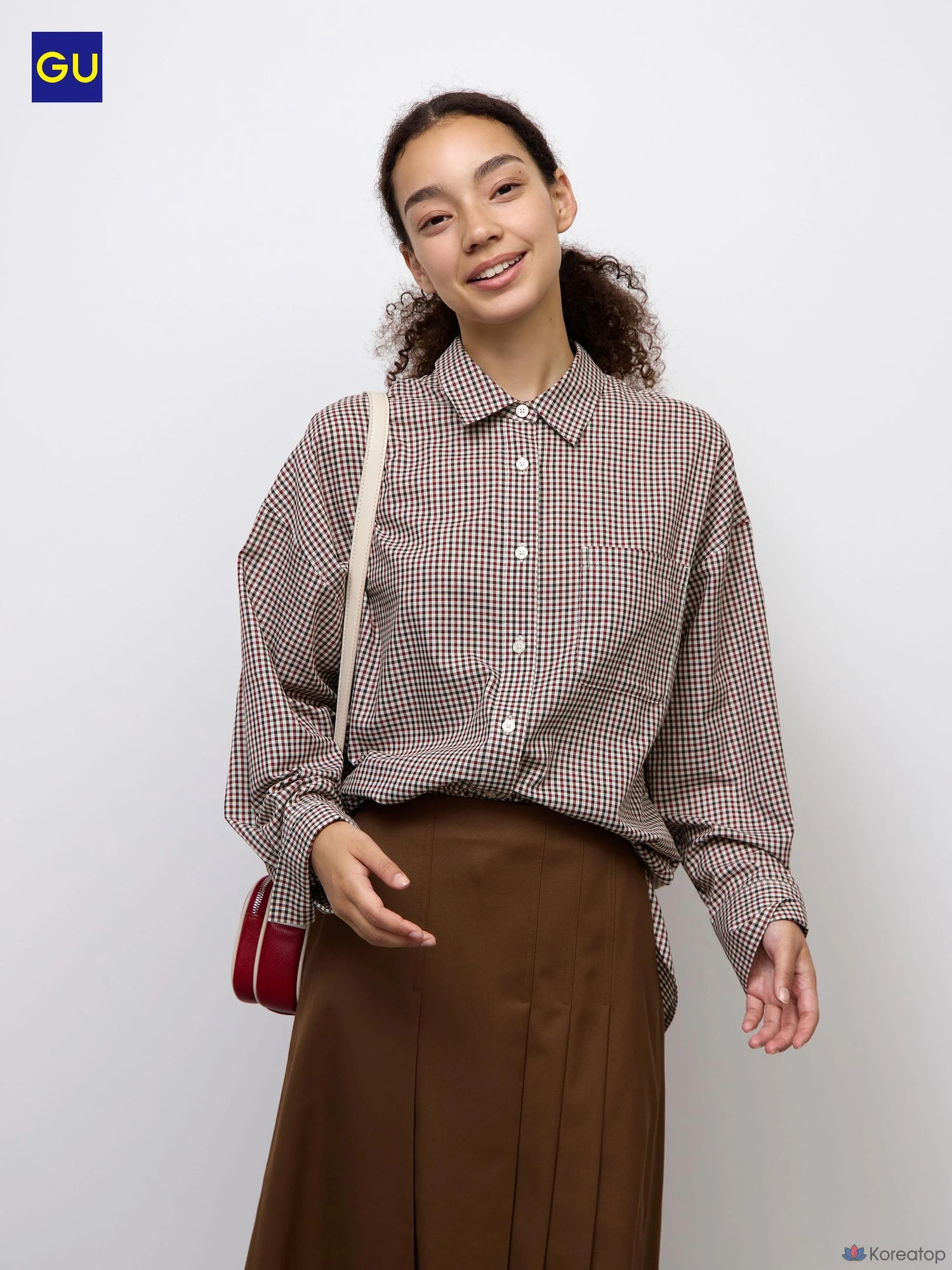 Рубашка Uniqlo Dolman Sleeve Check Shirt