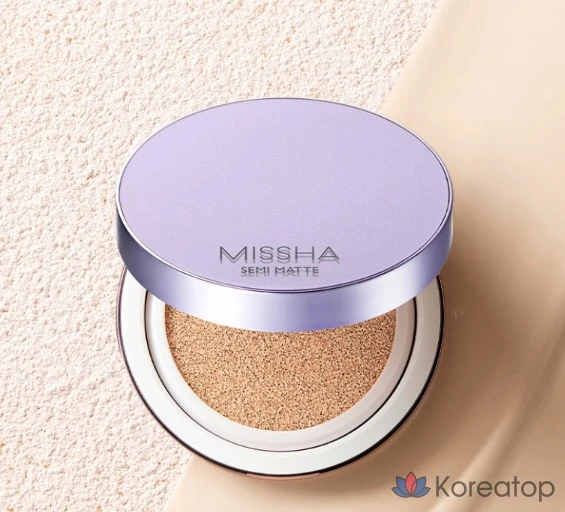 Тональный крем Missha Layering Fit Cushion Foundation Semi-Matte, 14 г, № 19, цвет слоновой кости, 1 шт., фото 3