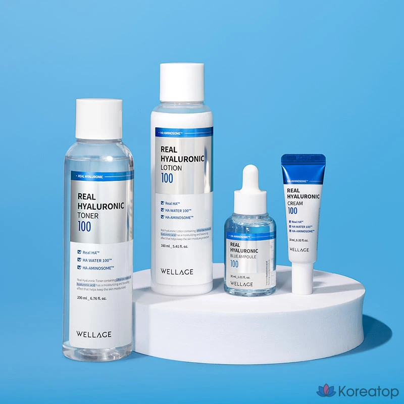 Набор для ухода за кожей WELLAGE с натуральной гиалуроновой кислотой, 3 комплекта, фото 3