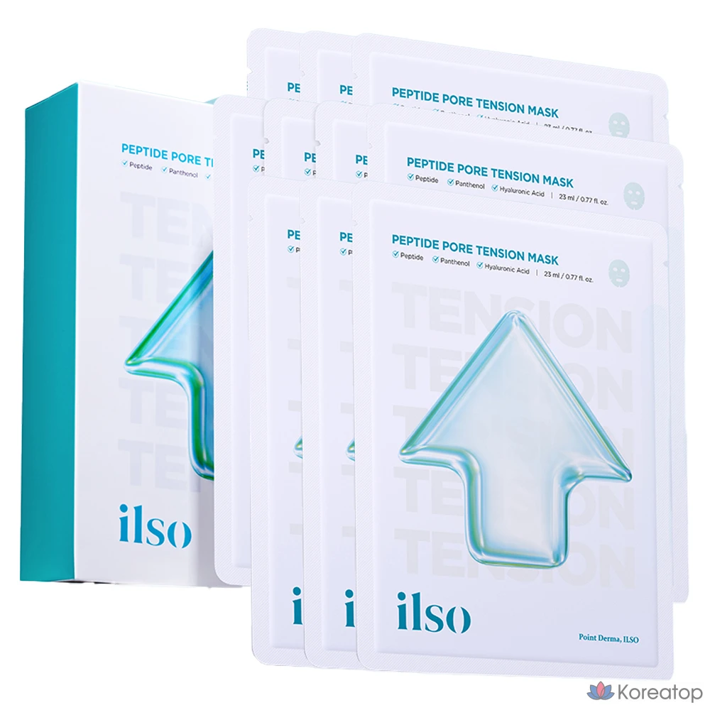 Маска для сужения пор Ilso Peptide Pore Tension Mask, 1 упаковка (10 штук)