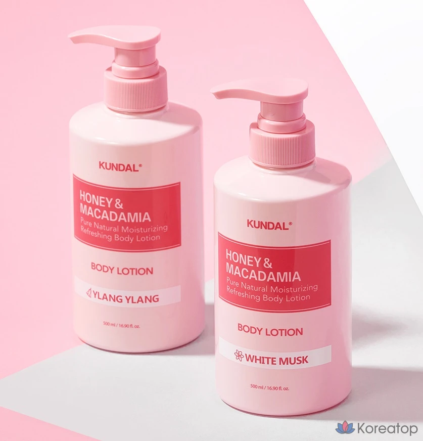 Лосьон для тела Kundal Honey &amp; Macadamia Pure Body Lotion, аромат белого мускуса, 500 мл, 1 шт.