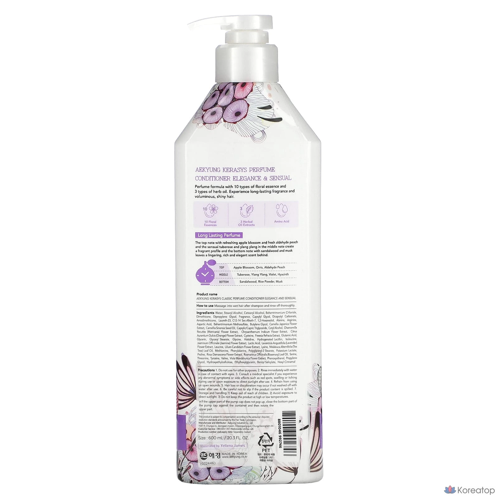 Кондиционер для волос KeraSys Elevance Sensual Perfume, 600 мл, 1 шт., фото 2