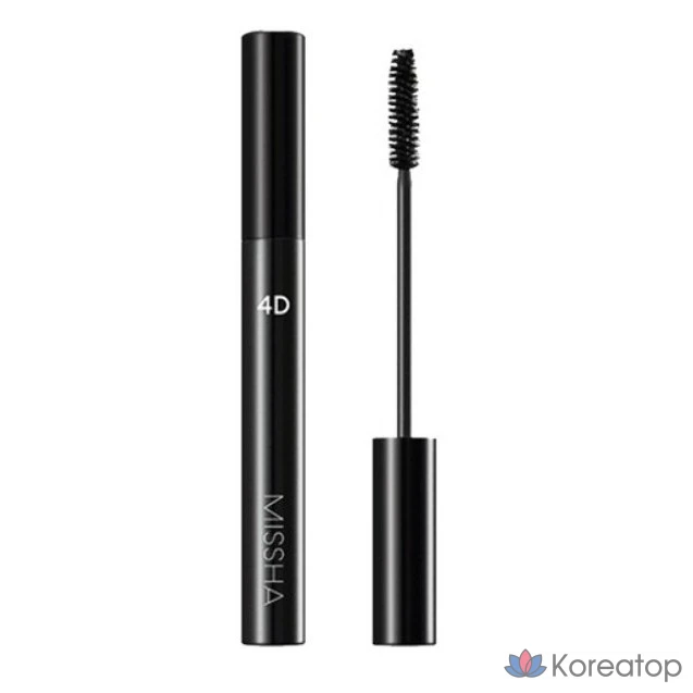 Тушь для ресниц Missha 4D, 7 г, черный цвет, 1 шт.