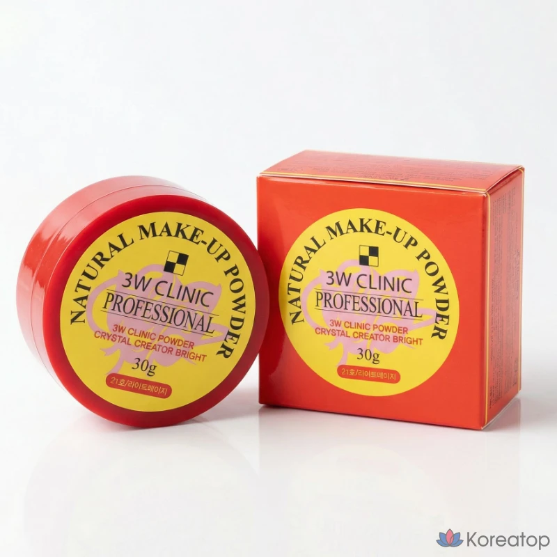 Рассыпчатая пудра 3W Clinic Natural Makeup, № 21 (светло-бежевый), 1 шт.