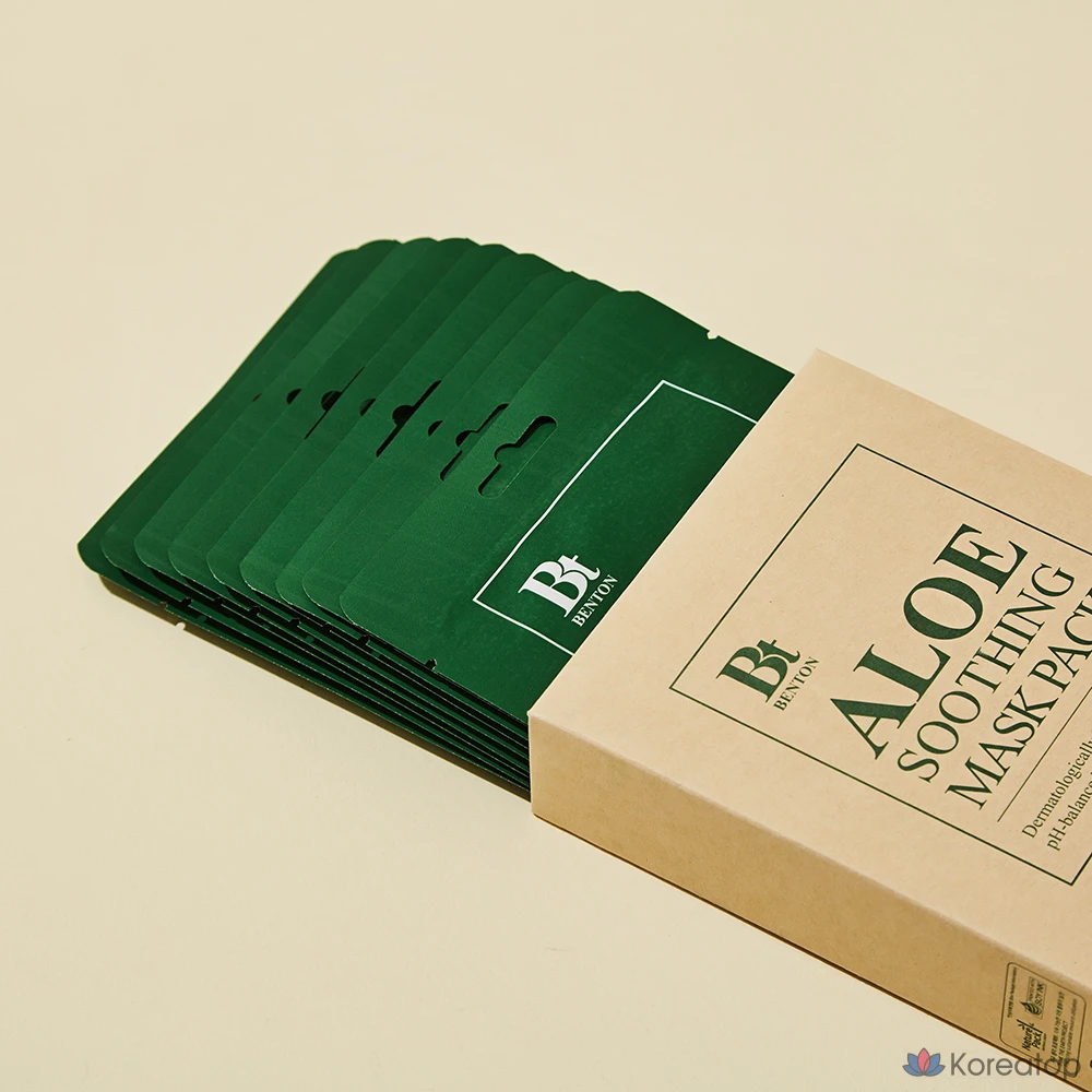 Набор успокаивающих масок с алоэ вера Benton, 40 штук., фото 5