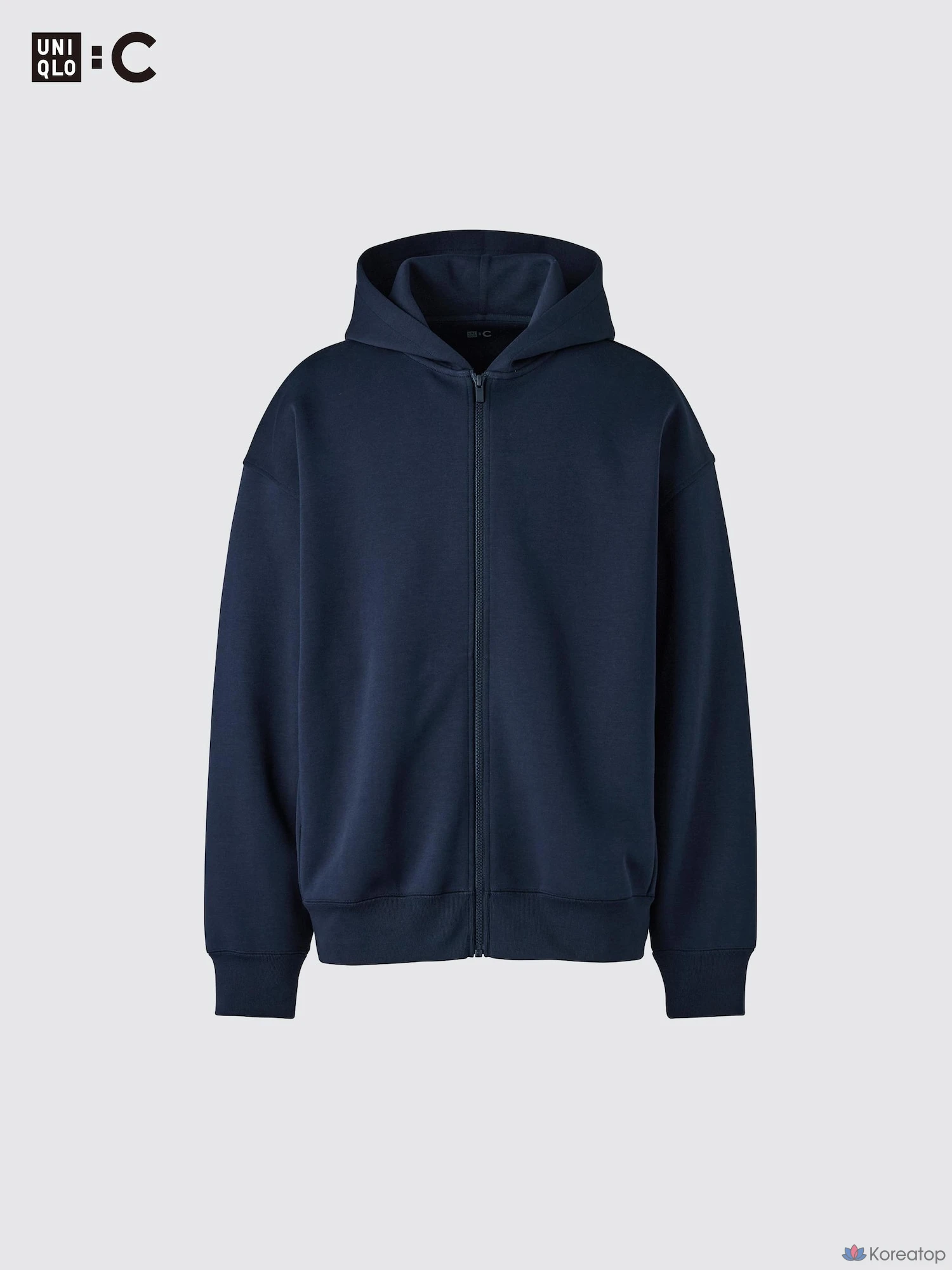 Парка на молнии Uniqlo Sweat Oversized Full-Zip Parka