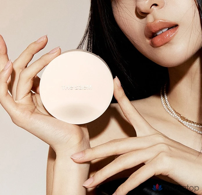 Набор консилера The Saem Cover Perfection Concealer Cushion Renew 12 г + сменный блок 12 г, оттенок 1.5 Natural Beige, 1 шт.