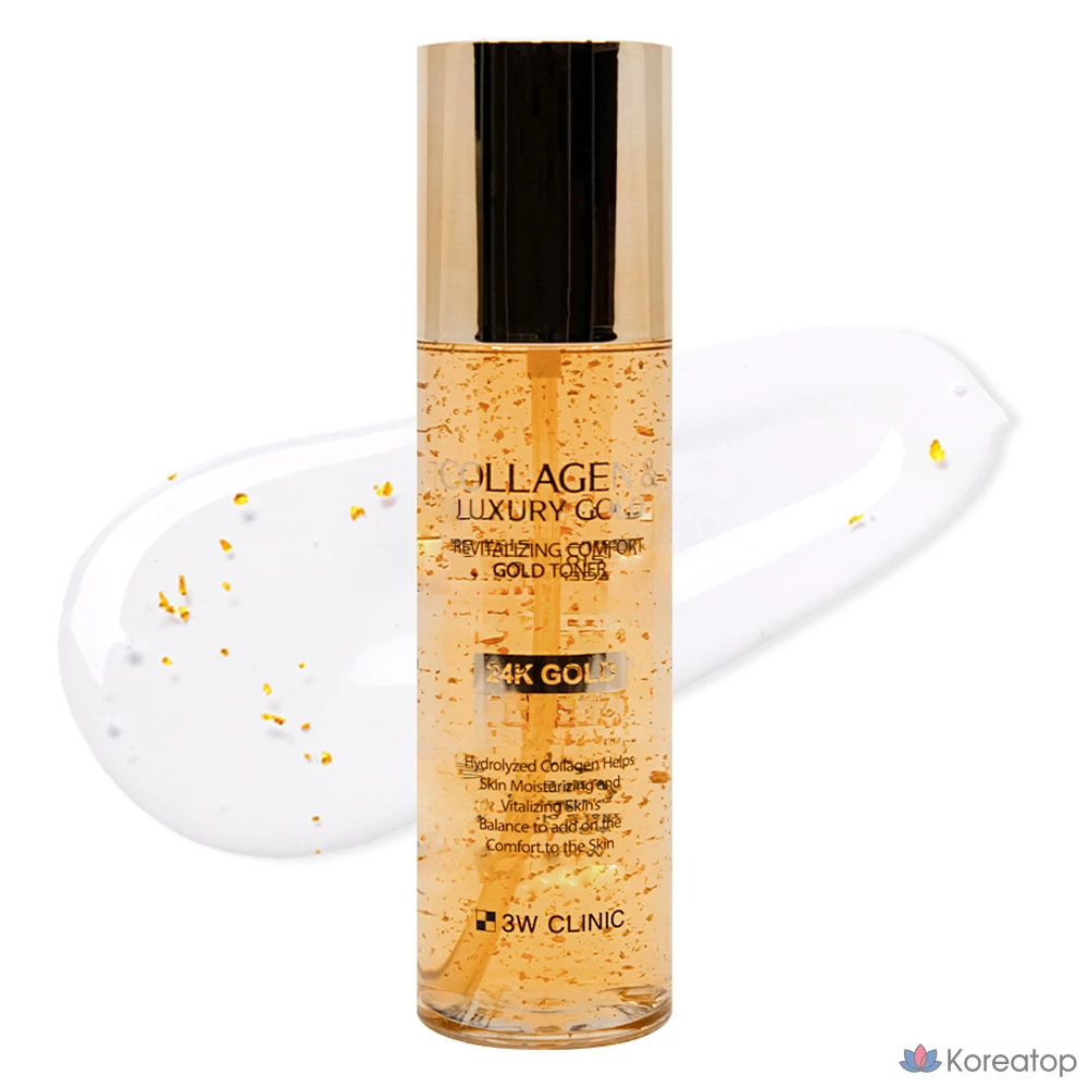 Тоник 3W Clinic Collagen &amp; Luxury Gold Comfort Gold, 1 шт., 200 мл