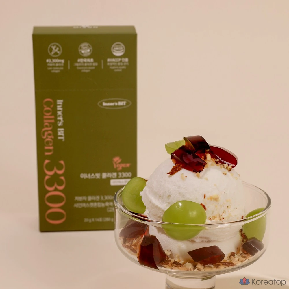 Mizon Innersvit Premium Plant-Based Vegan Edible Collagen Jelly Stick 3300mg, 14 пакетиков, 1 коробка, 280 г