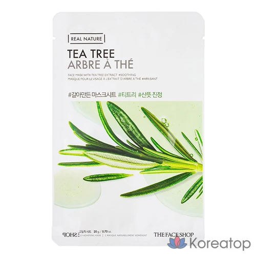 Тканевая маска для лица The Face Shop Refined Tea Tree Mask Sheet, 1 упаковка, 1 шт.