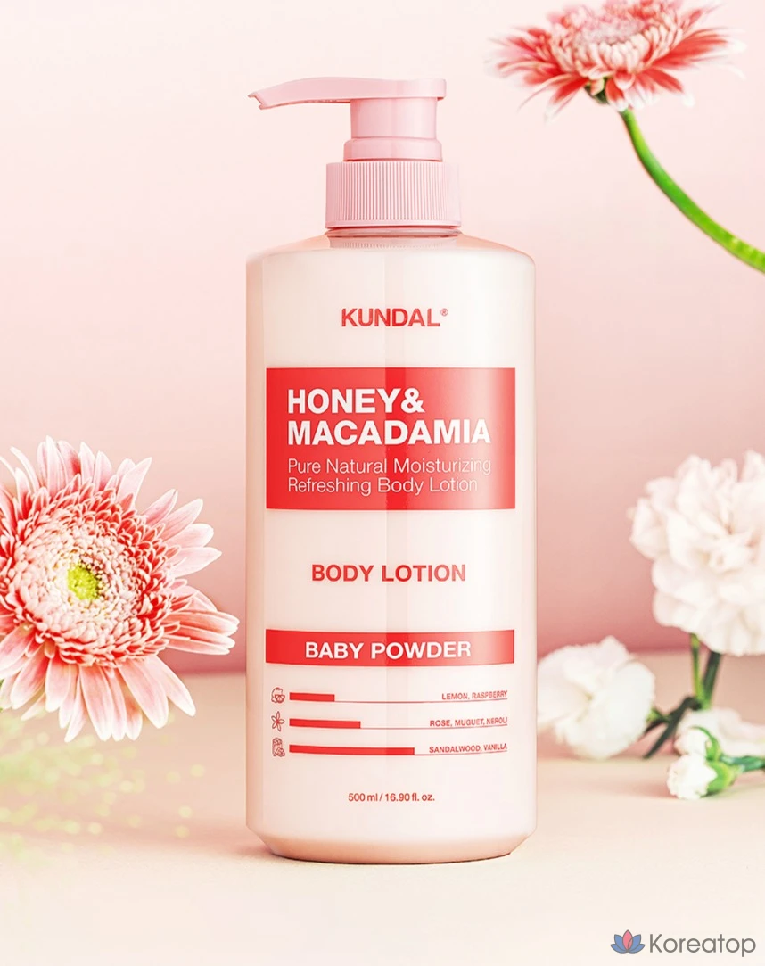 Детская присыпка для тела Kundal Honey &amp; Macadamia Pure Body Lotion, 500 мл, 1 шт.