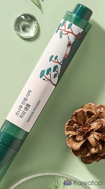 Ампула Round Lab Pine Calming Cica для успокаивающего ухода за кожей головы, 15 мл, 1 шт.