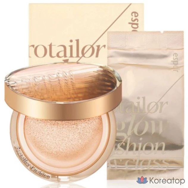 Тональный крем Espoir Pro Tailor Biglow Cushion New Class SPF42 PA++ (основной блок + сменный блок), оттенок № 4 бежевый, 1 шт.