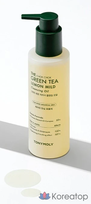 Очищающее масло Tony Moly The Chok Chok с зеленым чаем и лимоном, 200 мл, 1 шт.