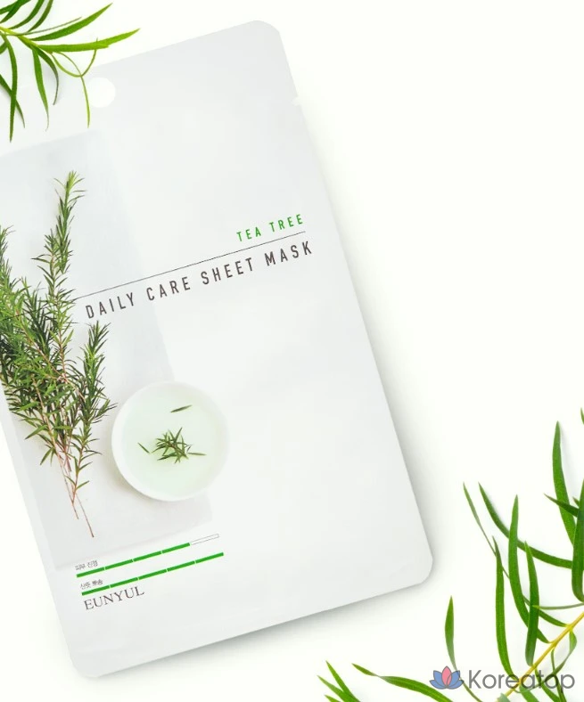 Тканевая маска для лица Eunyul Silver Tea Tree Daily Care, 1 упаковка, 30 листов, фото 3