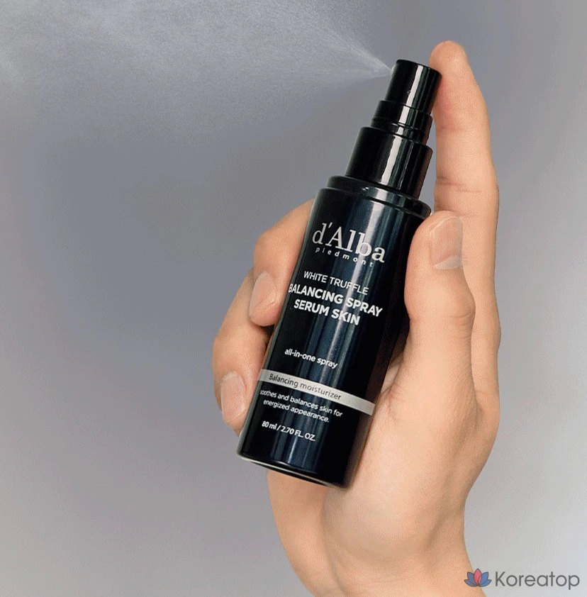 Набор D'alba All-in-One Men's Balancing Spray Serum Skin 80ml x 3 шт. + пенка для умывания с низким уровнем раздражения 80 мл, фото 3