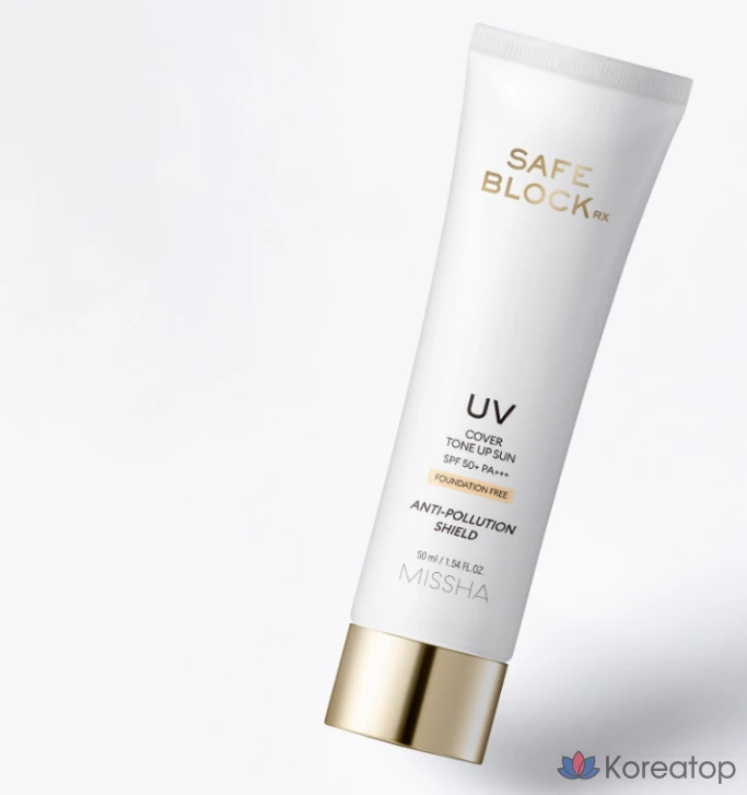 Солнцезащитный крем Missha Safe Block RX Cover Tone-Up SPF50+ PA++++, 50 мл, 1 шт.