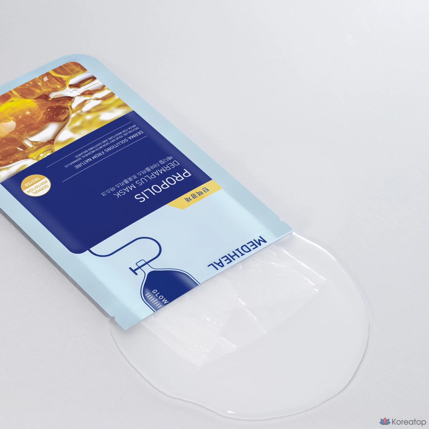 Тканевая маска для лица MEDIHEAL Derma Plus Propolis Mask, 20 шт., фото 3