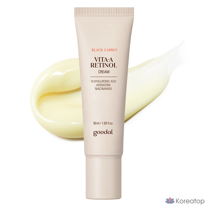 Укрепляющий крем Goodal Black Carrot Vita A с ретинолом, 50 мл, 1 флакон