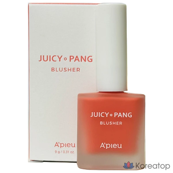 Румяна A'Pieu Juicy Pang Water Blusher 8 г, CR01 Human World Peach, 1 шт.