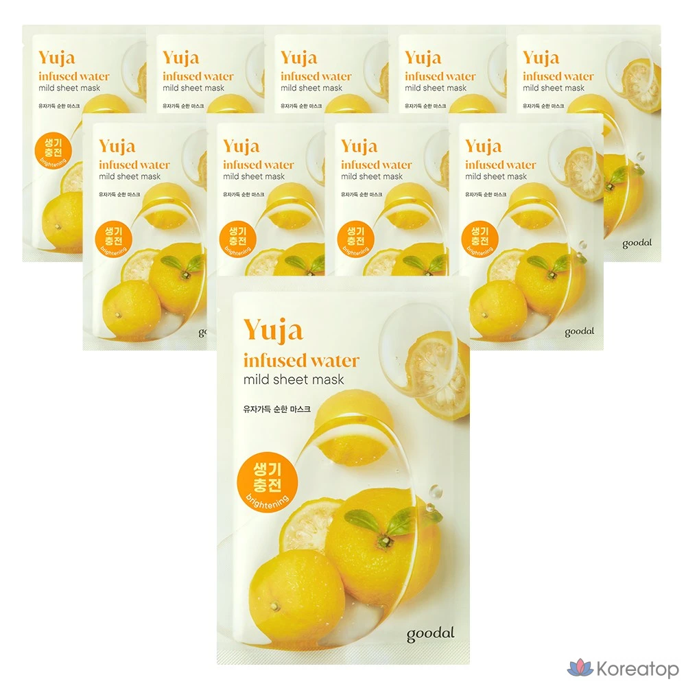 Набор мягких масок Goodal с экстрактом юдзу для отбеливания, 1 упаковка, 10 штук