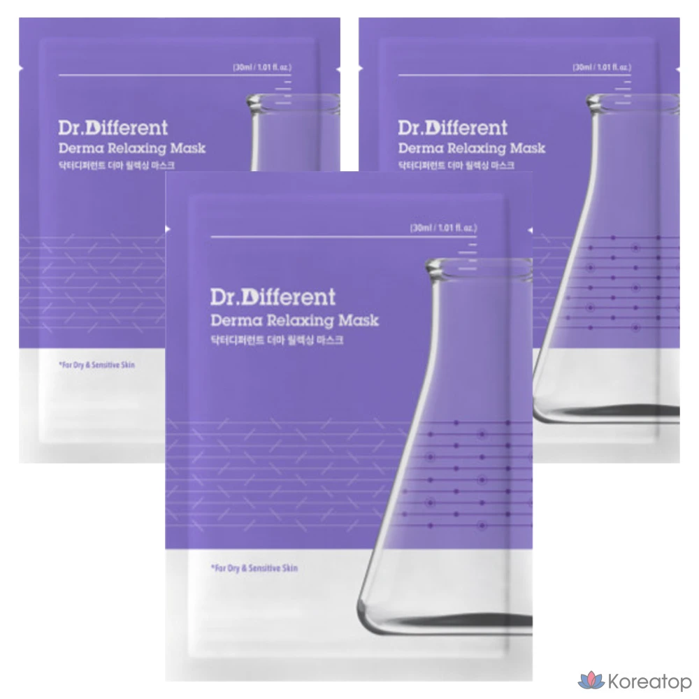 Расслабляющая маска для лица Dr. Different Derma Relaxing Mask, 30 мл, 3 шт., 1 шт.