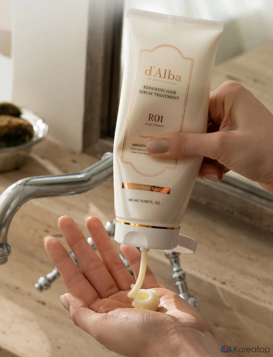 Набор из 3 упаковок: сыворотка для восстановления волос D'alba Professional 180 мл (2 шт.) + очищающая сыворотка 3 мл (3 шт.)., фото 7