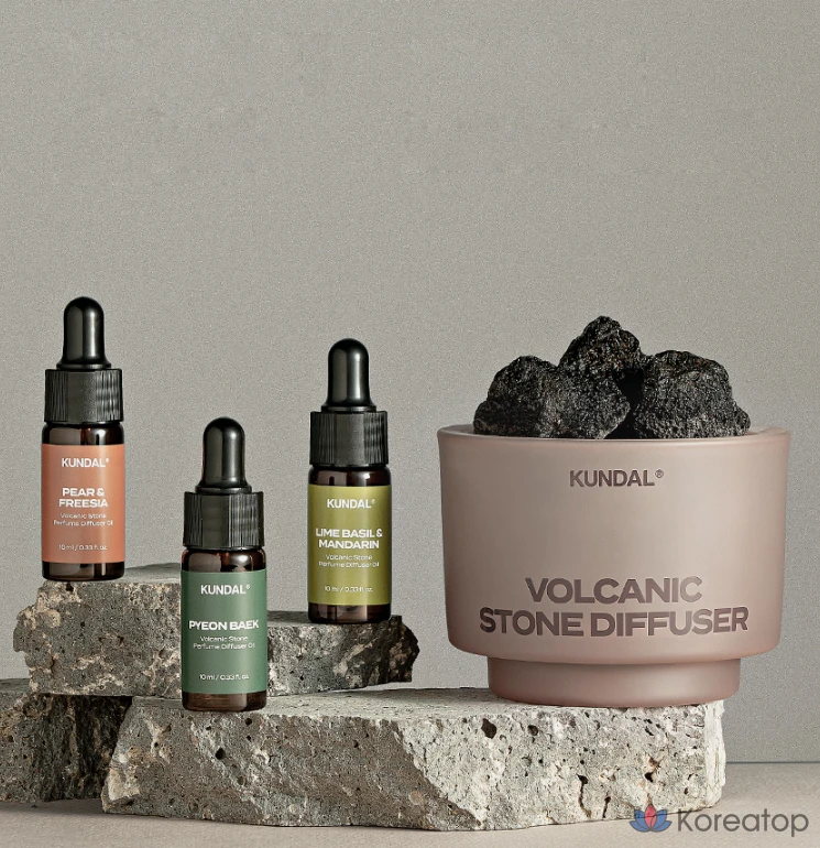 Диффузор Kundal Volcanic Stone Perfume Diffuser Set, аромат Lime Basil &amp; Mandarin, 10 мл, 1 шт.