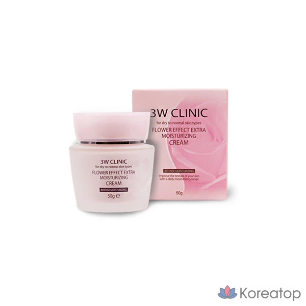 3W Clinic Flower Effect ультраувлажняющий крем, 50 г, 1 шт.