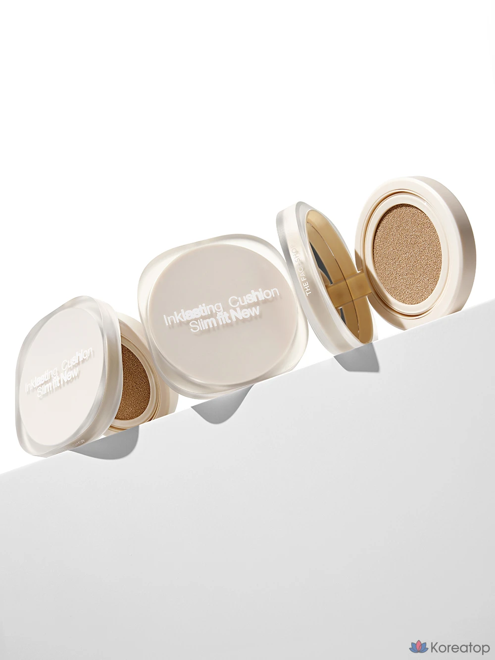 Тональный кушон-крем The Face Shop Ink Lasting Slim Fit New Cushion Foundation 12 г, V203 Натуральный бежевый, 1 шт., фото 7
