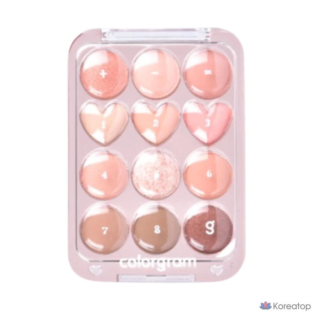 Палетка теней для век Colorgram Eye Real Eye Palette, 01 PEACH (Персиковый плюс коралловый), 1 шт.