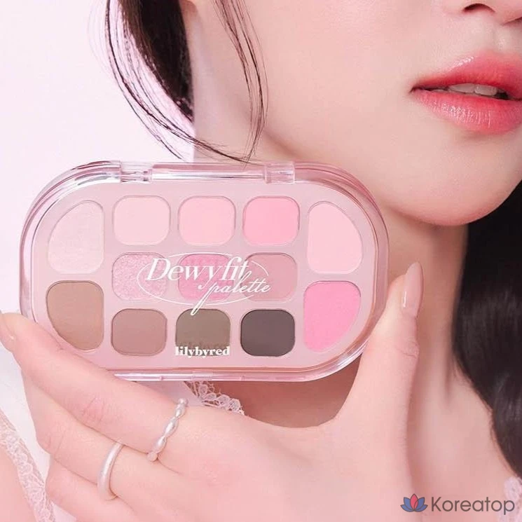 Палетка теней Lilybyred Dewy Fit, оттенок 02 Pink Milk Tea, 1 шт.