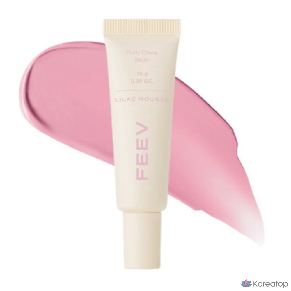 Пушистые румяна FEEV, 10 г, 1 шт., сиреневый мусс
