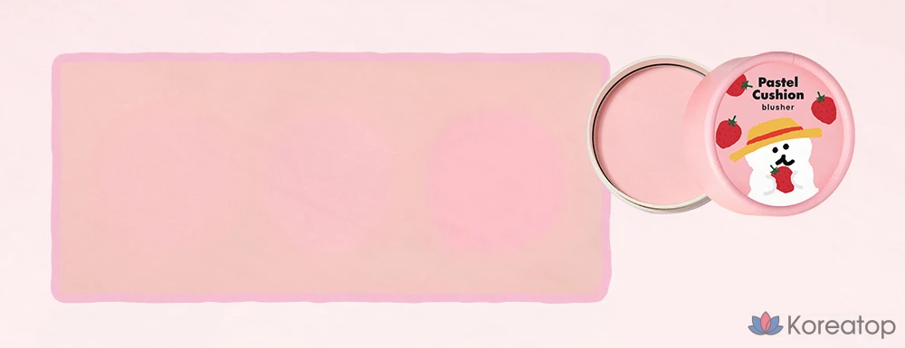 Румяна-кушон The Face Shop Pastel Cushion Blusher 5 г, оттенок Whipping Storyberry, 1 шт., фото 3