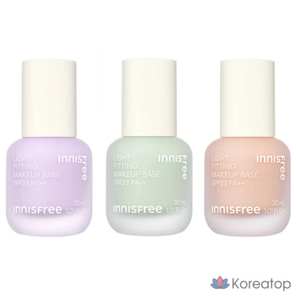 База под макияж Innisfree Light Fitting Makeup Base 30 мл (SPF23 PA++), № 3 Персиковый, 1 шт.