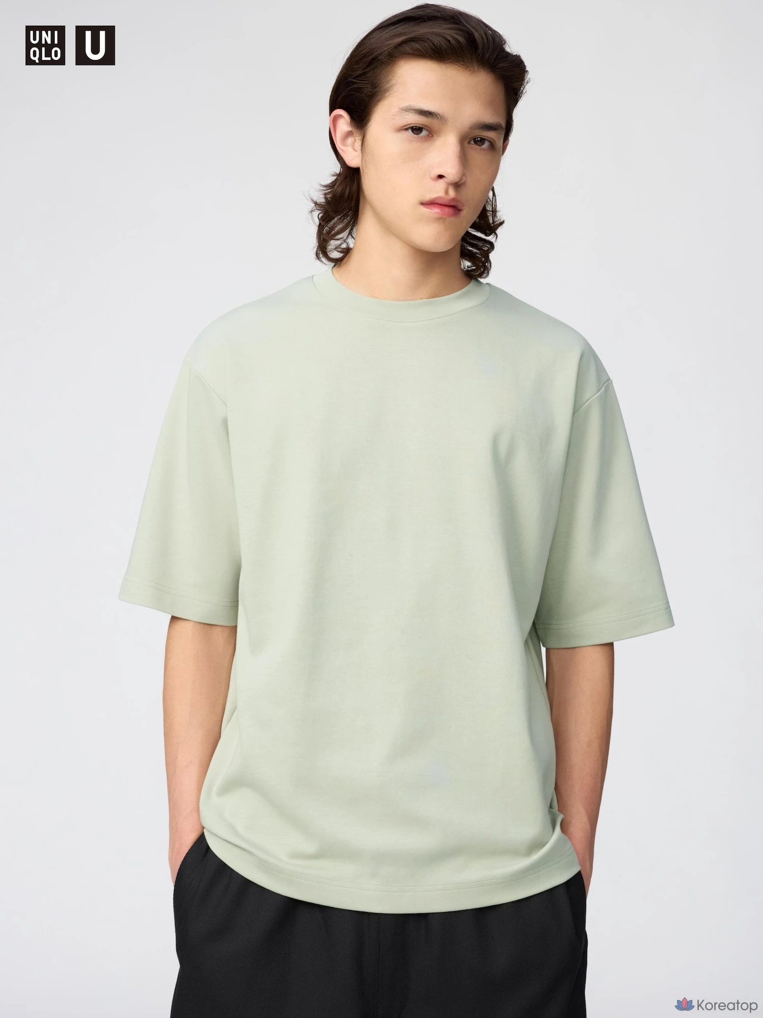Футболка Uniqlo AIRism Cotton Oversized Crew Neck T-Shirt (5/10 рукава)