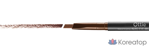 Карандаш для бровей Ottie Natural Drawing Auto Eyebrow Pencil, оттенок 04, теплый коричневый, 1 шт., фото 2