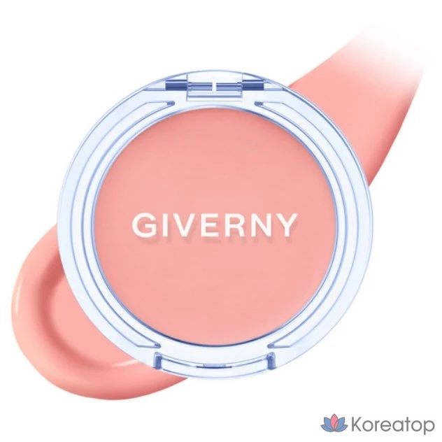 Кремовые румяна Giverny Dewy Gel Glow Cream Blusher 2,7 г, 01 Персик-гуава, 1 шт.