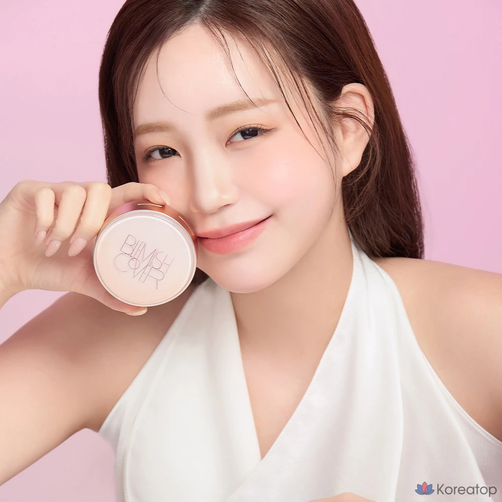 Тональный крем-кушон HANSKIN Semi-Matte Blemish Cover Conceal Cushion Foundation, основной продукт 11 г + сменный блок 11 г, крем N21, 1 шт., фото 2