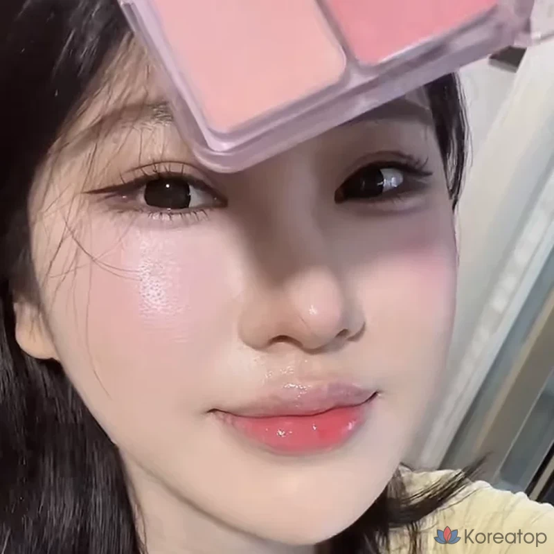 Voltouch Blush Cream Water Glow Dual Cheek Pact Blusher Water Glow Dual Cheek Pact Glass Skin Two-Tone Blusher Cheek Blusher, 1 шт., персиково-розовый