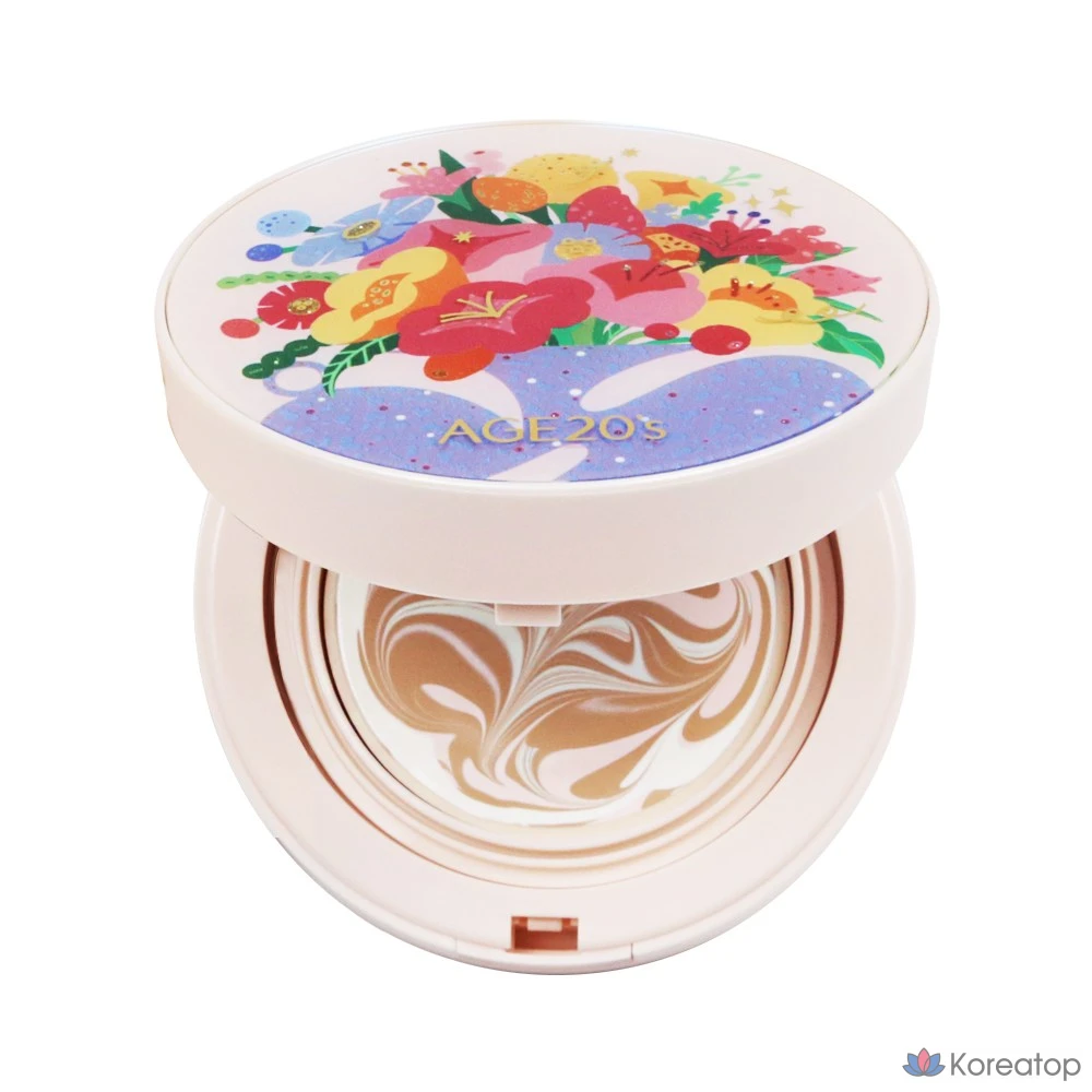 Набор Age20s Essence Cover Flora Edition Blue: 1 основной продукт, 1 сменный блок, Flora Blue No. 21