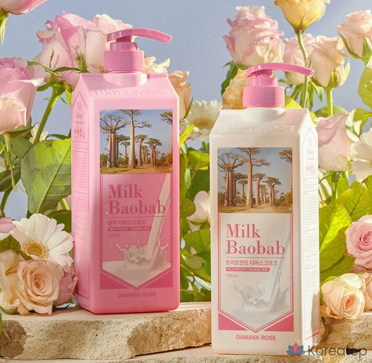 Milk Baobab Protein Care Treatment с ароматом дамасской розы, 1 л, 5 флаконов., фото 2