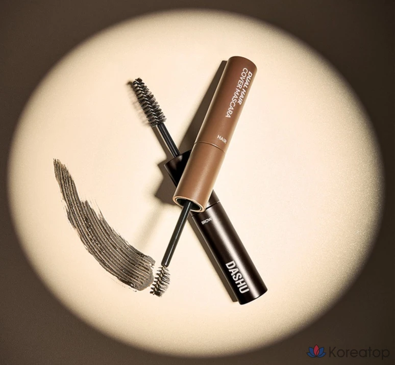 Тушь для ресниц DASHU Daily Dual Hair Cover Mascara, 10 г, оттенок 02 Natural Brown, 1 шт., фото 2