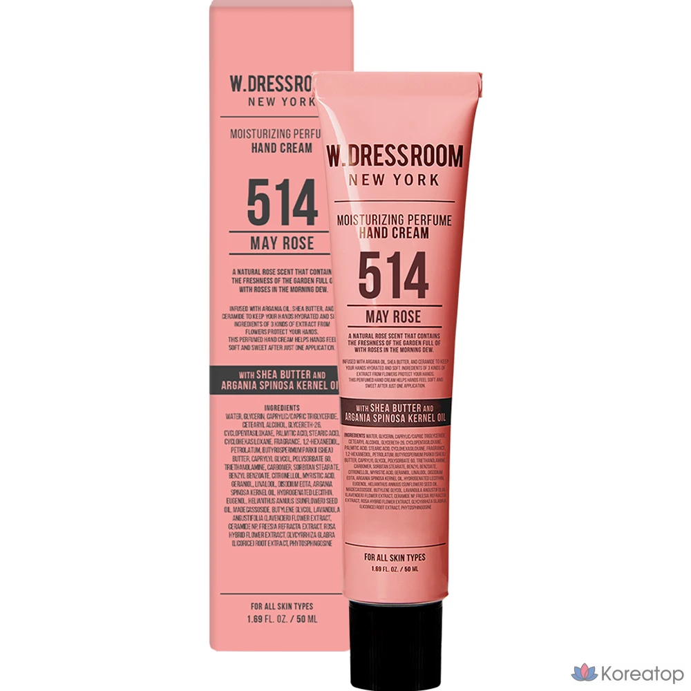 Парфюмированный крем для рук W.Dressroom 514 «Майская роза», 50 мл, 1 шт.