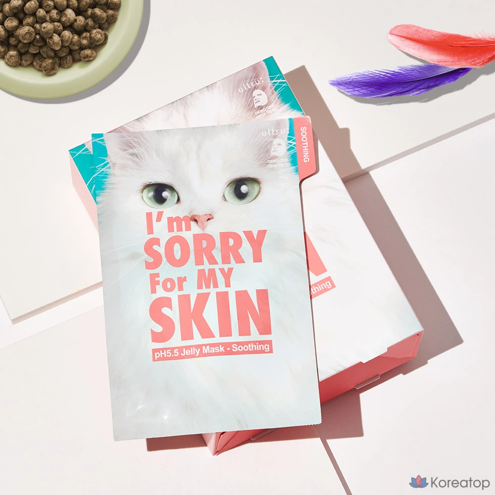 Успокаивающая гелевая маска для лица «I'm Sorry for My Skin» с pH 5,5, 33 мл, 10 листов, 10 штук, 1 упаковка., фото 2