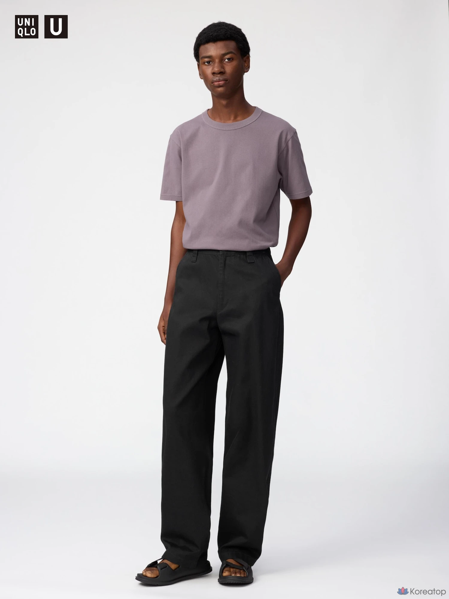 Брюки Uniqlo Wide Chino Pants, длинные, длина 85.5 см