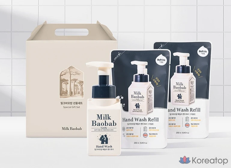 Набор из 2 флаконов жидкого мыла для рук Milk Baobab Family, аромат апельсина, 1 шт.