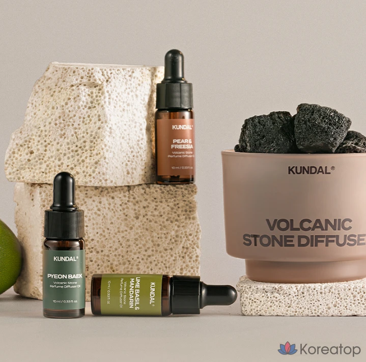 Диффузор Kundal Volcanic Stone Perfume Diffuser Set, аромат Lime Basil &amp; Mandarin, 10 мл, 1 шт.