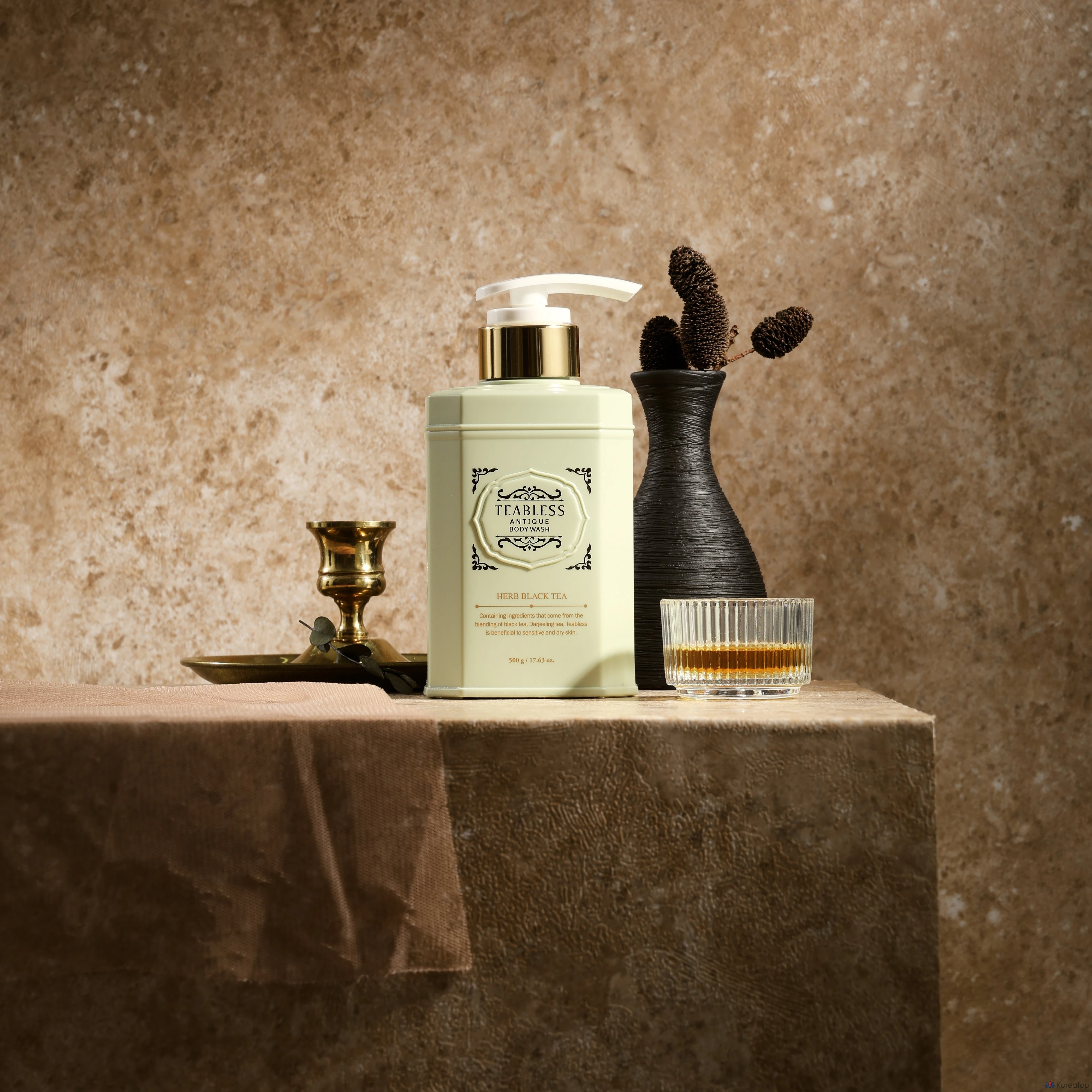 Гель для душа TEABLESS Herb Black Tea Antique с травяным ароматом, 500 г, 1 упаковка